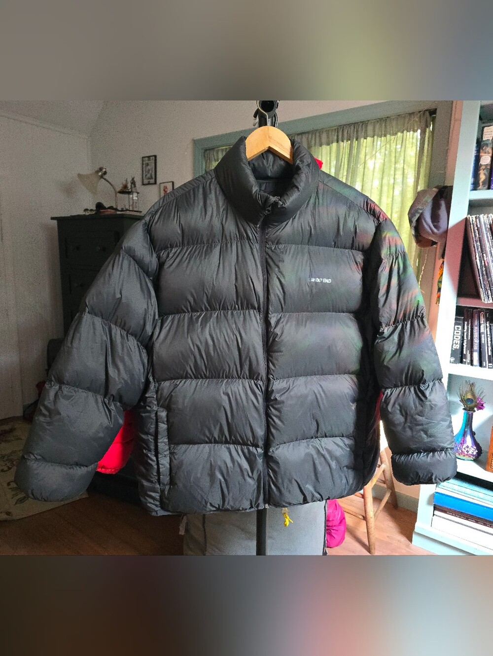 Lands' End Grey Down Jacket